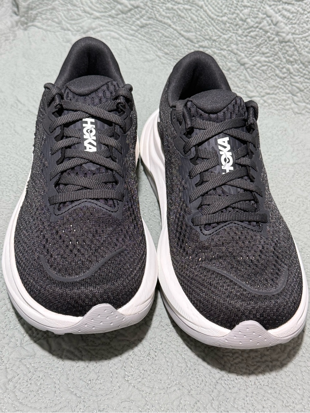 Hoka Women's Black and White Running Sneakers - Picture 3 of 8